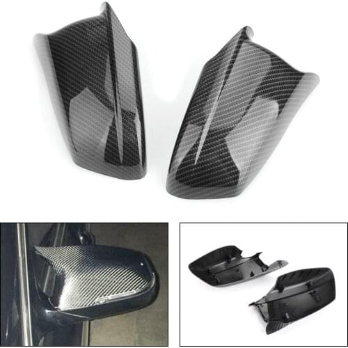 Topteng Pair Carbon Fiber Door Side Wing Mirror Cover Cap For BMW 5 Series F10/F11/F18 Pre-LCI 2011-2013 51167216369 Car Parts