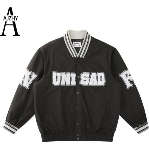 2021 Japanese Fashion Baseball Jacket Streetwear Hip Hop Casual Bomber Jacket Men Harajuku Korean College Varsity Jacket for Men
