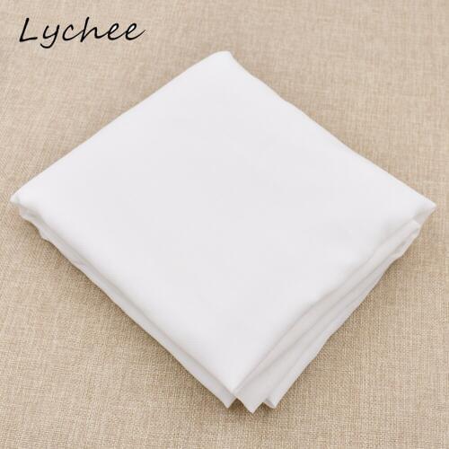 Lychee 1.5*1m White Color Polyester Interlinings Single-sided Adhesive Fabric For DIY Handmade Garment Cloth