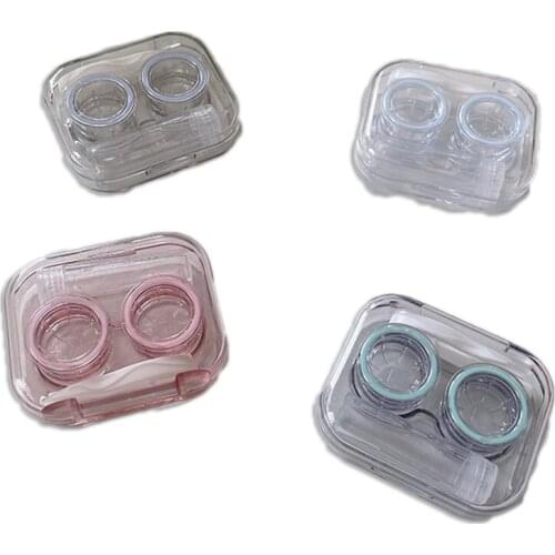 Cute Transparent Contact Travel Kit Portable Contact Lens Case Container Holder Storage Box Eye Care Kit
