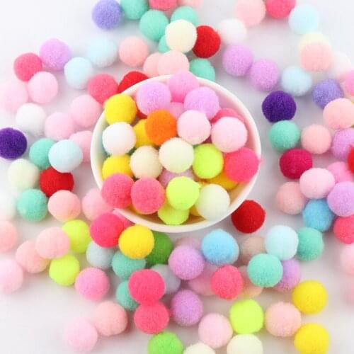 Soft Pompom 8 10 15 20 25 30mm Fluffy Fur Pompon Balls DIY Pom Pom For Wedding Decor Handmade KidsToys DIY Sewing Craft Supplies