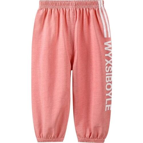 New Kids Cotton Sweatpants Boys Girls School Pants Letter Sport Fashion Trousers Children 1-7 Years Boutique Clothes
