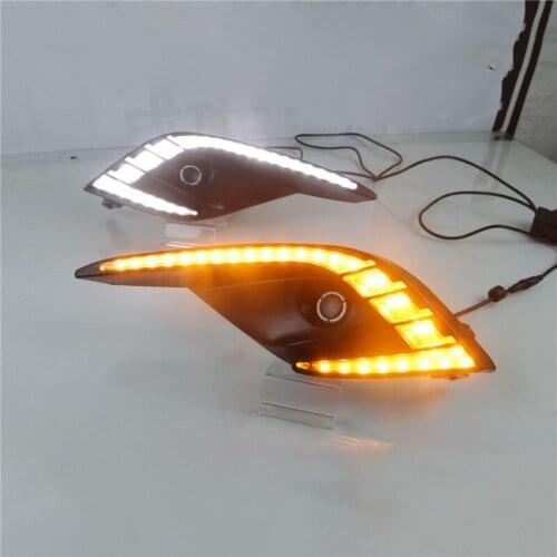 Turn Signal Light and dimming style Relay 12V LED car DRL daytime running light with fog lamp hole for Mazda 6 Atenza 2016 2017