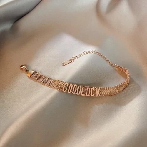 Stainless Steel Mesh Belt Bracelet for Women Good Luck Hand Chain Hand Accessories Jewelry Best Gift