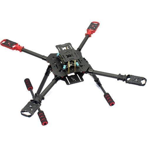 JMT X4 560mm Carbon Fiber FoldED Frame with Foldable /Non-foldable Landing Skid for RC Racer Quadcopter Aircraft Spare Parts