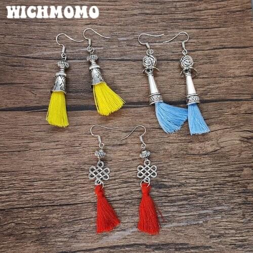 WICHMOMO Retro Bohemia Zinc Alloy 3 Styles Cute Tassels Earrings Womens Accessories Gifts EST007
