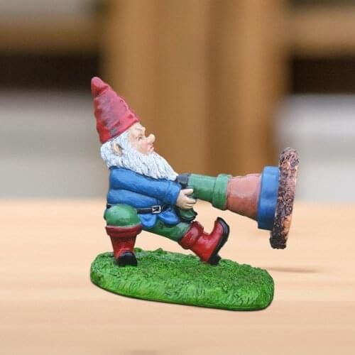 Funny Dwarf Figurines Outdoor Home Dwarf Gnome Sculptures Trapped Dwarf Elves Resin Statue Ornaments Fairy Tale Garden Decoratio