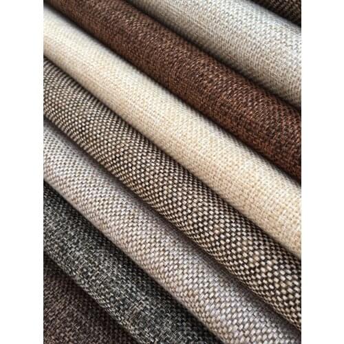 180cmx100cm Solid Color Retro Thicken Linen Fabric Coarse Cotton Linen Sofa Fabric Tablecloth DIY Home Decoration Burlap Fabric