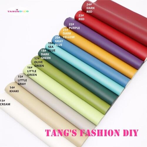 24pcs--20X22CM DIY Hair Bow Material Thin MATTE Synthetic Faux PU Leather