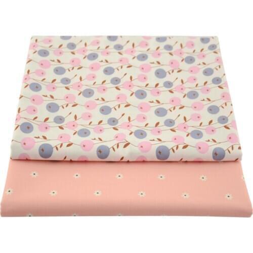 Booksew Printed Colorful Flower Pattern 100% Twill Material Cotton Cloth Make Bedding Sheet Home Textile For sewing Patchwork