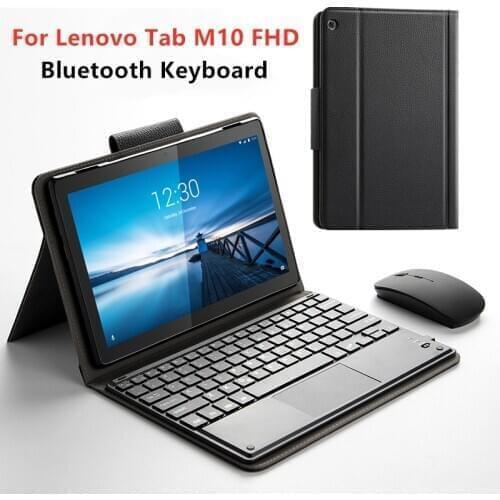 Case For Lenovo Tab M10 FHD TB-X605FC X605LC 10.1 inch Tablet Bluetooth Keyboard Cover For M10 FHD REL 10.1" Leather Case Mouse