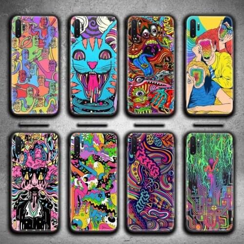 Psychedelic Trippy Art Phone Case For Samsung Galaxy Note20 ultra 7 8 9 10 Plus lite M51 M21 M31 J8 2018 Prime