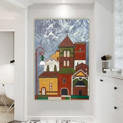 Citon Angela Sharkey《Steeple with Lamp》Canvas Oil Painting Cartoons Artwork Poster Picture Wall Background Decor Home Decoration