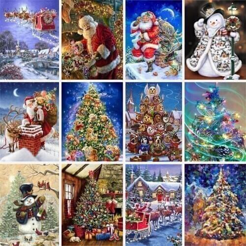 Home decor diamond painting 5D Christmas decorations 2019 DIY diamond embroidery on the photo diamond mosaic Christmas gifts