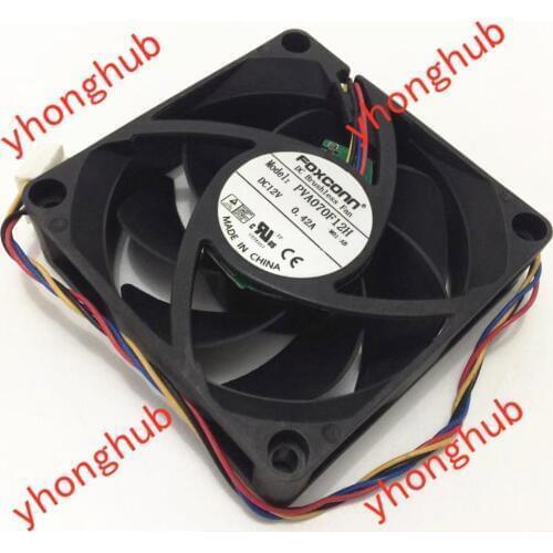 Foxconn PVA070F12H -M01-AB DC 12V 0.42A 4-wire 70x70x20mm Server Cooling Fan