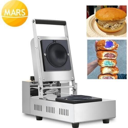 Commercial Ice Cream Donut Sandwich Maker Dessert Gelato Panini Press Italian Brioche Bread Krapfen Warmer Machine 220v 110v