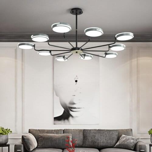 Nordic Modern Style Home Decoration Lighting, Simple Household Light Luxury Chandelier, Living Room Art Style Chandelier