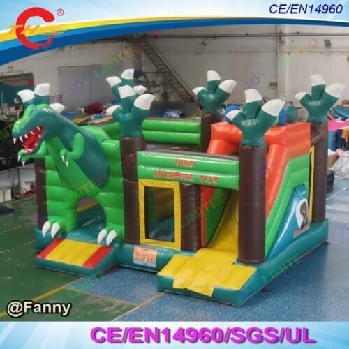 Free air shipping to door,commercial pvc 5x4m inflatable dinosaur bouncy castle kids bounce house funny jumping castle