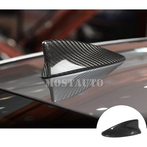 For Lexus LX NX UX UX LM RX Real Carbon Fiber Exterior Car Roof Shark Fin Antenna Cover Trim Black/Red 1pcs