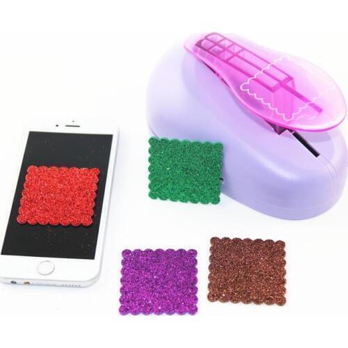 Free ship 60mm Square Wave puncher scrapbooking punches craft punch perfurador paper punch papel para scrapbook R349