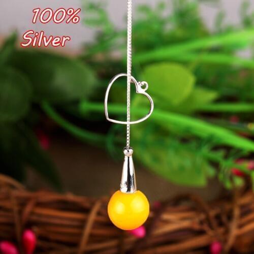 S925 Sterling Silver Color Pendant Blank 13*17MM Heart-shaped Jewelry Fittings