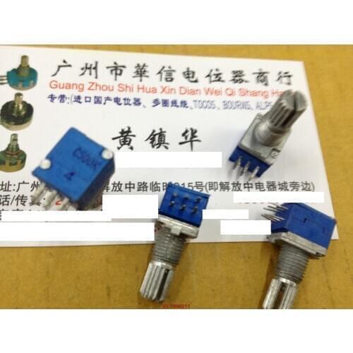5pcs/lot 9011 double sealed potentiometer C500K handle length 15MM flowers