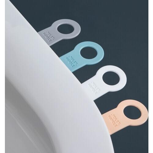 2pcs/set TPR material strong suction cup handle for toilet lid and seat gasket sanitary Eco-friendly reusable toilet accessories