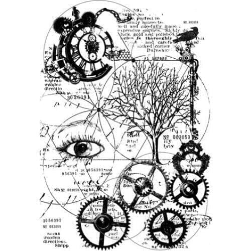 Eye background Clear Stamp for Scrapbooking Transparent Silicone Rubber DIY Photo Album Decor 515