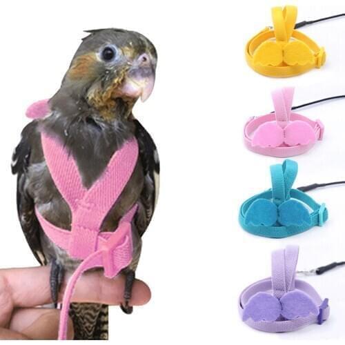 Adjustable Parrot Birds Harness Leash Outdoor Training Traction Rope for Peony Parrot Anti-bite Outdoor Flying Traction Rope