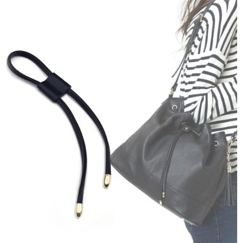 50cm Bag Strap Fashion Women Girls Detachable Black PU Leather Belt Bucket Bags Backpack Drawstring DIY Bag Accessories