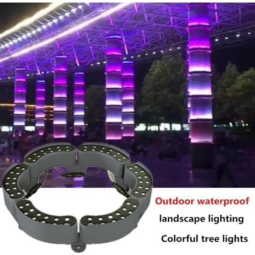 Pillar Light Post Light Xmas Lights Outdoor Led Tree Holding Lamp Colorful Tree Lights Garden Spotlight Lamp Post Landscape 12W