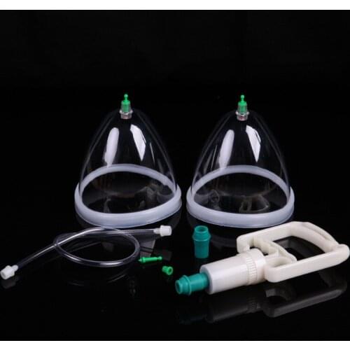 2 Cups Breast & Buttocks Enhancement Pump Lifting Vacuum Suction Cupping Suction Therapy Device