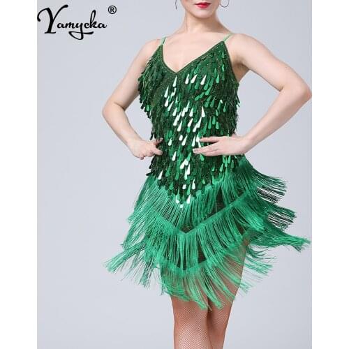 Sexy y2k vintage Green Sequin mini bodycon Summer dress women elegant evening party dresses Latin Dance tassel corset dress 2021