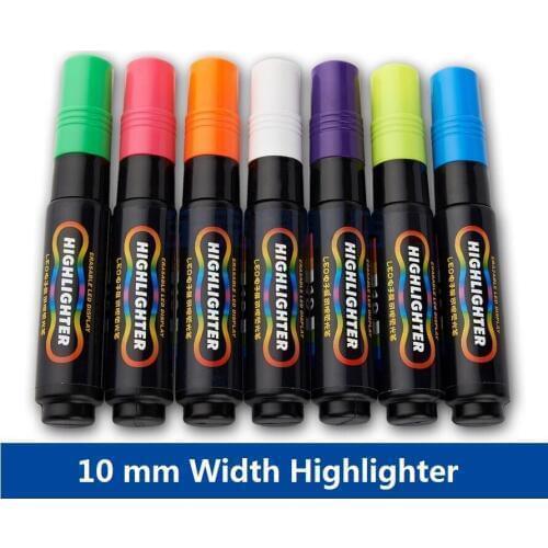 10mm With Highlighters Pen for Led Electronic Screen,Glass;Erasable Flat Highlighters