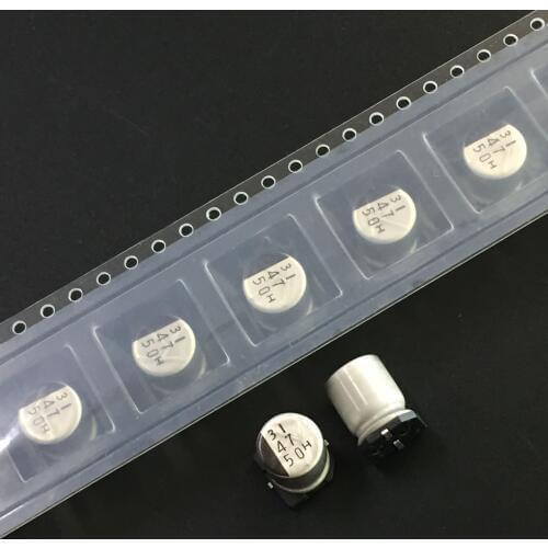 10pcs/ 100pcs 47uf 50V SUNCON 8x10mm 50V47uF Low Z long Life Chip type SMD Aluminum Electrolytic Capacitor