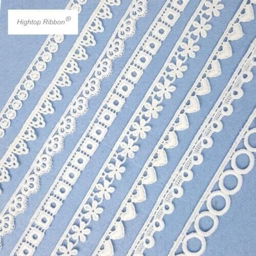 10yards Various Fashion Water soluble polyester lace trim fabric ribbons DIY Garment Dress curtain accessories lace ribbon