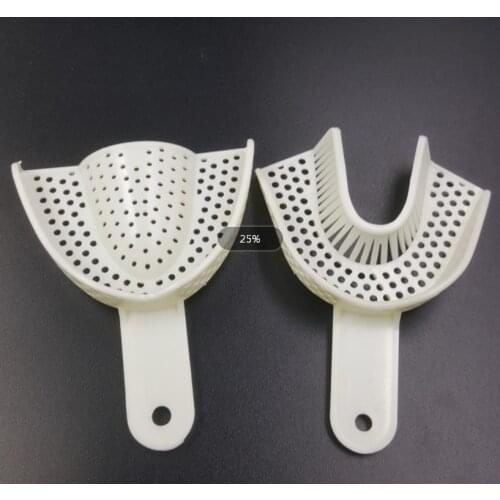2Pcs/set Dental Care Teeth Holder Dental Impression Plastic Trays Without Mesh Tray Dental Model Materials Supply For Oral Tool