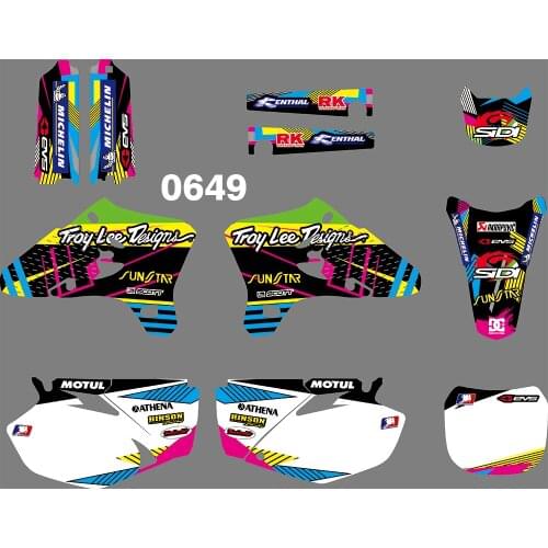 3M 6 Styles Motorcycle Graphic Dirt Bike Sticker kit TEAM GRAPHICS DECALS STICKERS FOR YAMAHA YZ250F YZ450F 2003-2005