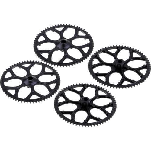 4 Pcs RC Helicopter Plastic Main Gear Set for WLtoys V930 V966 XK K110 Black