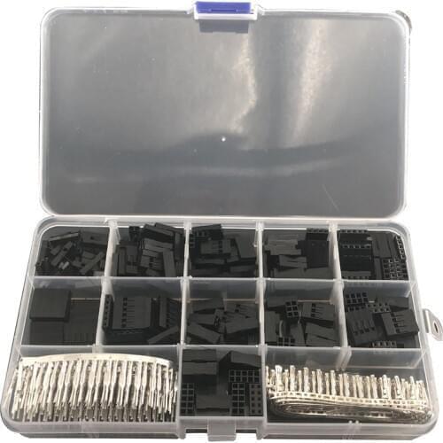 620pcs Dupont Connector 2.54mm, Dupont Cable Jumper Wire Pin Header Housing Kit, Male Crimp Pins+Female Pin Terminal Connector