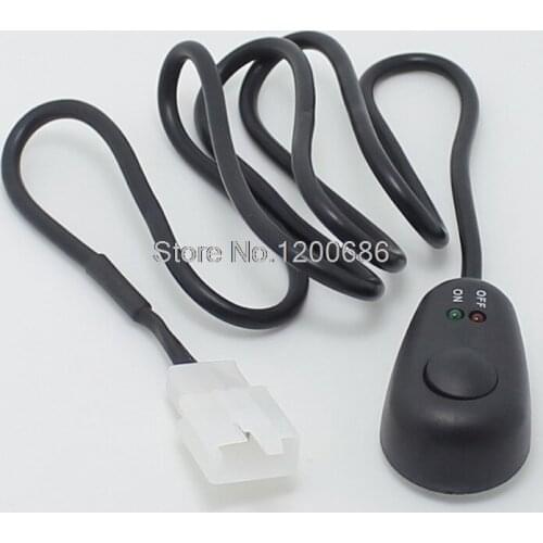 70CM Water Tear Drop Shape 12V Push Button Switch Wire Harness With Red Green LED Indicator Lights For Fog Lights