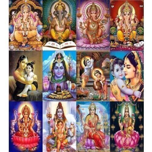 5D DIY Cross Stitch 5d Diamond Painting India Ganesha Diamond Embroidery Buddha religions Full Drill Rhinestone Home Decoration