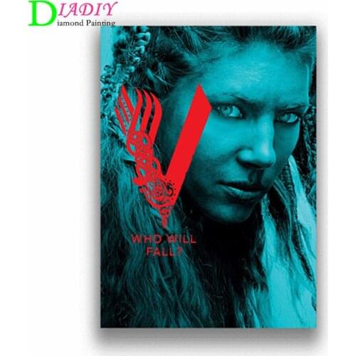 Diamond cross stitch classic TV show showcasing Viking rhinestone DIY Mosaic diamond embroidery selling home decor