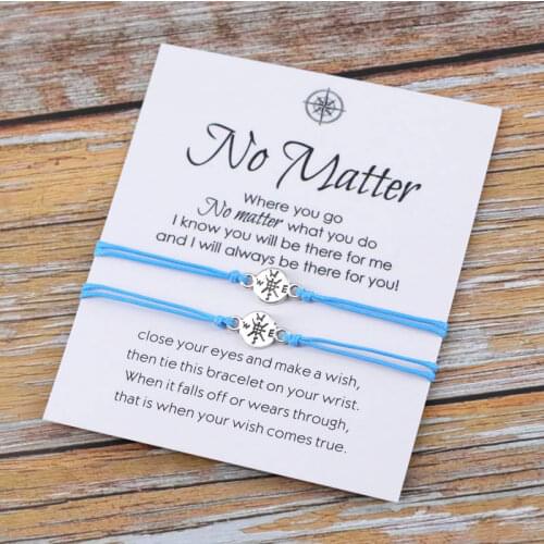 Friendship Compass Bracelet Best Friend Gifts for Couples Matching Bracelets Couples Bracelet Gift for Friend