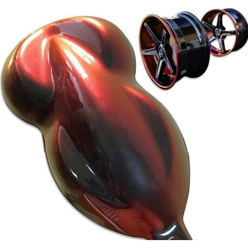 10g/Bag Black To Red Bright Chameleon Powder Optical Color Changed Mirror Pearl Effect Pigments for Nail Enhancement Coating