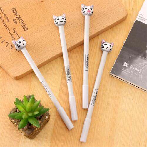 DL Korean cute cat stationery cheese pen pen black students creative 0.5mm