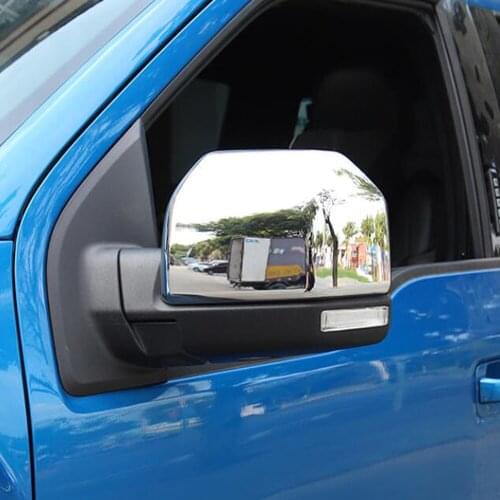 For Ford Raptor F150 2017 2018 2019 2020 ABS Chromed Carbon Fiber Side Door Rearview Mirror Cover Trims Car Accessories Styling