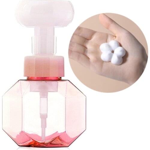 300Ml Pressing Flower Foam Bottle Portable Soap Dispensers Flower Shape Foaming Pump Shampoo Shower Gel Refillable Soap Bottle