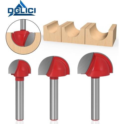 GDLICI 6/8mm Shank Carbide Round Nose Router Bits Round Nose Cove Core Box Bit Shaker Wood Cutter For Woodworking Tools 32mm