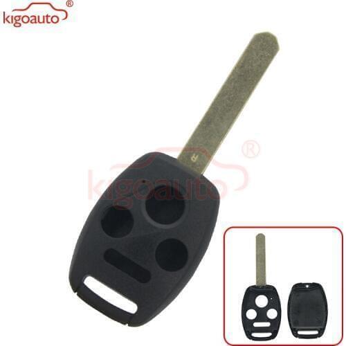 Kigoauto for Honda Accord Civic CR-V 3 button with panic (No chip room) replacement case cover shell
